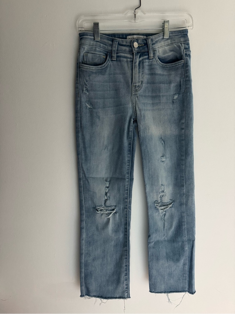 Flying Monkey Distressed Straight Leg Jeans